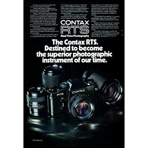 1976 Contax RTS SLR Camera Vintage Print At Film Photography Wall Art Decor